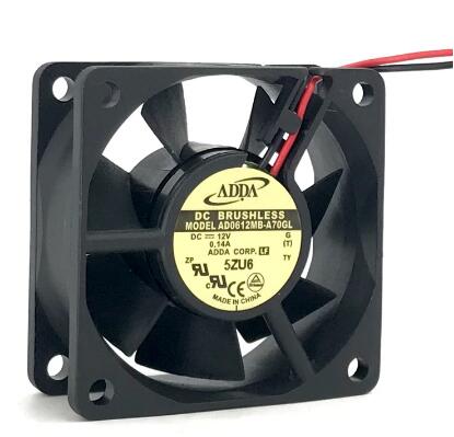 Original ADDA AD0612MB-A70GL Cooling Fan 12V 0.12A 1.68W 2wires AD0612MB-A70GL Fans